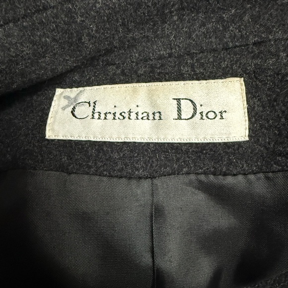 Christian Dior Vintage Military Peacoat Gold Crest Buttons Lambswool L/XL As-Is - Picture 6 of 10
